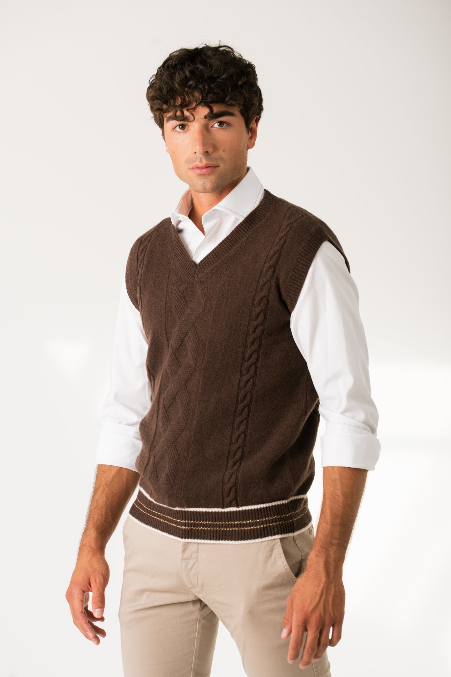 GILET MARRONE