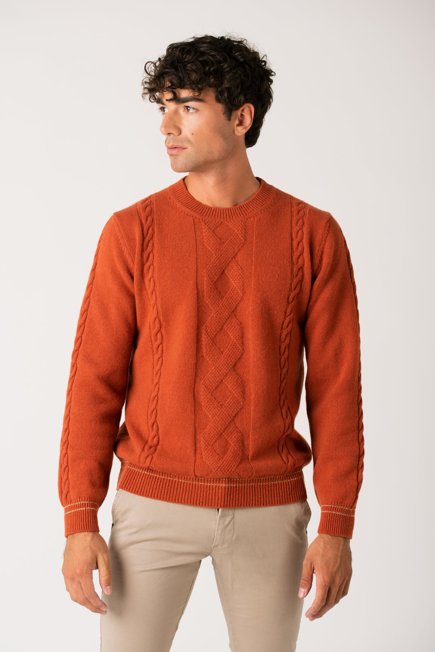 PULL IN CASHMERE ARANCIONE